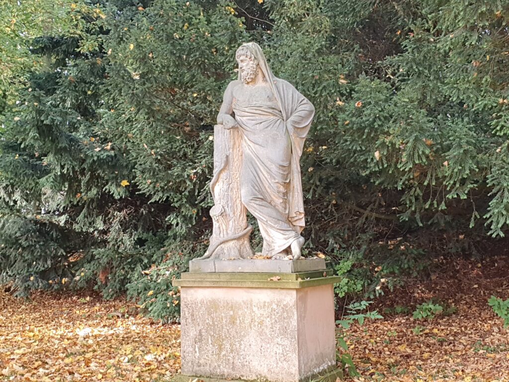 statue i haven ved Glorup gods